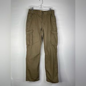 Carhartt Pants Mens Relaxed fit Ripstop Khaki Utility pockets outdoors work